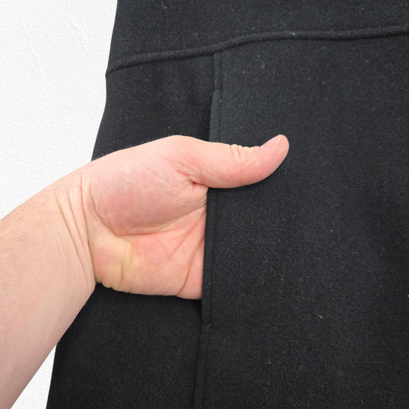 Worthington Black Wool Blend Button Front Winter Dress Coat Size Large NWT - Picture 8 of 11